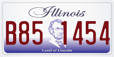 IL license plate B851454