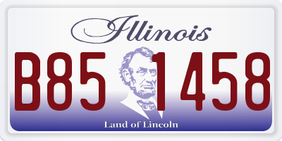 IL license plate B851458