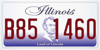 IL license plate B851460