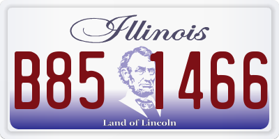 IL license plate B851466