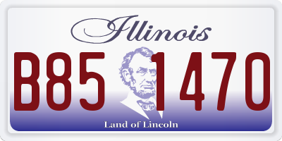 IL license plate B851470