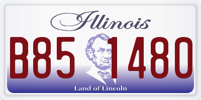 IL license plate B851480