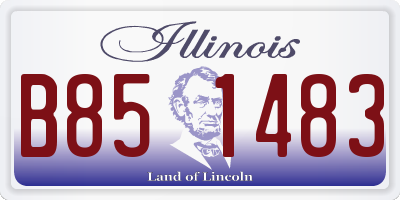 IL license plate B851483