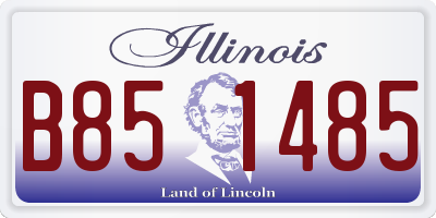 IL license plate B851485