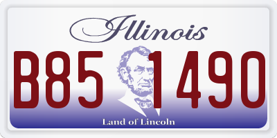 IL license plate B851490