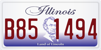 IL license plate B851494