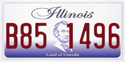 IL license plate B851496