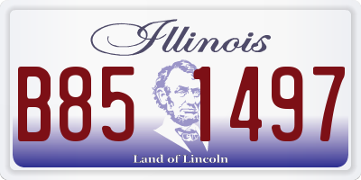 IL license plate B851497