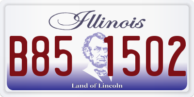 IL license plate B851502