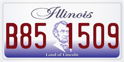 IL license plate B851509