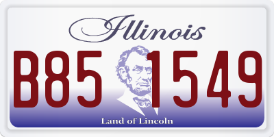 IL license plate B851549