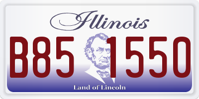 IL license plate B851550