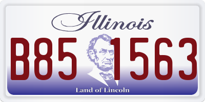 IL license plate B851563