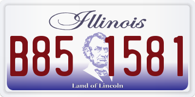 IL license plate B851581