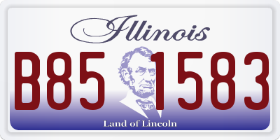 IL license plate B851583