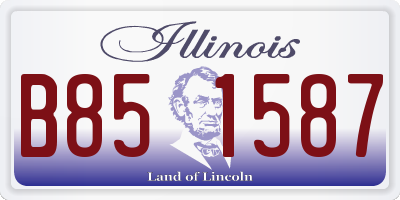 IL license plate B851587