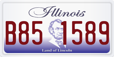 IL license plate B851589