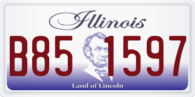 IL license plate B851597