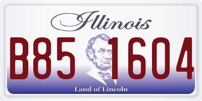 IL license plate B851604