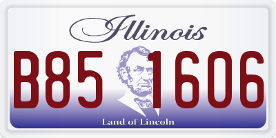 IL license plate B851606