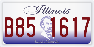 IL license plate B851617