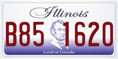 IL license plate B851620