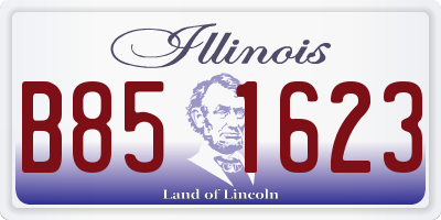 IL license plate B851623