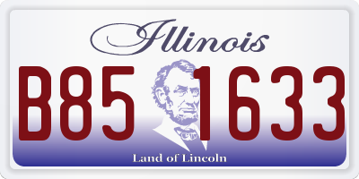 IL license plate B851633