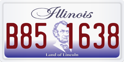 IL license plate B851638