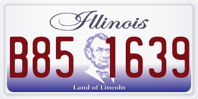 IL license plate B851639