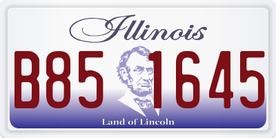 IL license plate B851645
