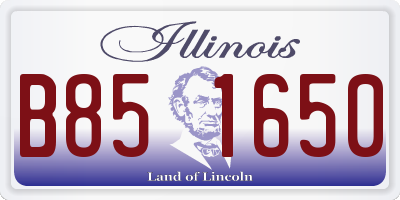 IL license plate B851650