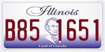 IL license plate B851651