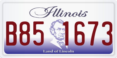 IL license plate B851673