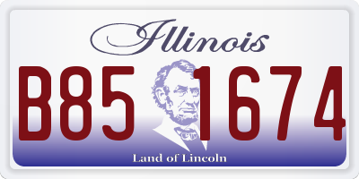 IL license plate B851674