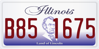 IL license plate B851675