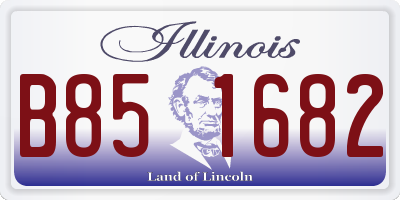 IL license plate B851682