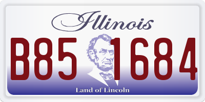 IL license plate B851684