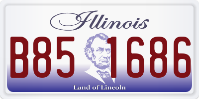 IL license plate B851686