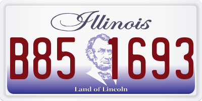IL license plate B851693