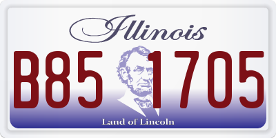 IL license plate B851705