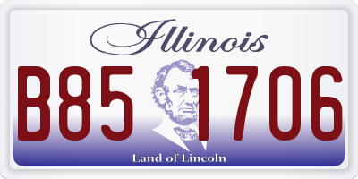 IL license plate B851706