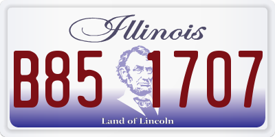 IL license plate B851707