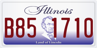 IL license plate B851710