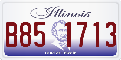 IL license plate B851713