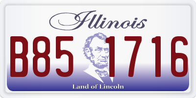 IL license plate B851716