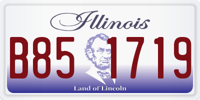 IL license plate B851719