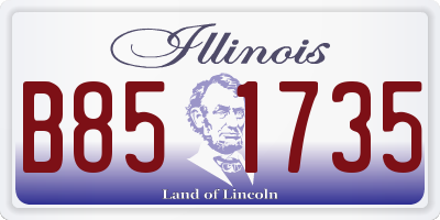 IL license plate B851735