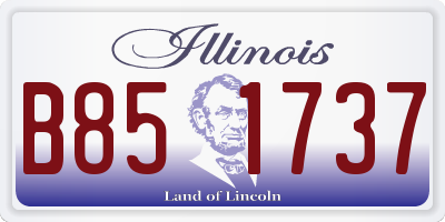 IL license plate B851737