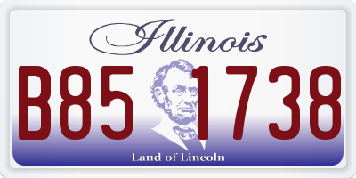 IL license plate B851738